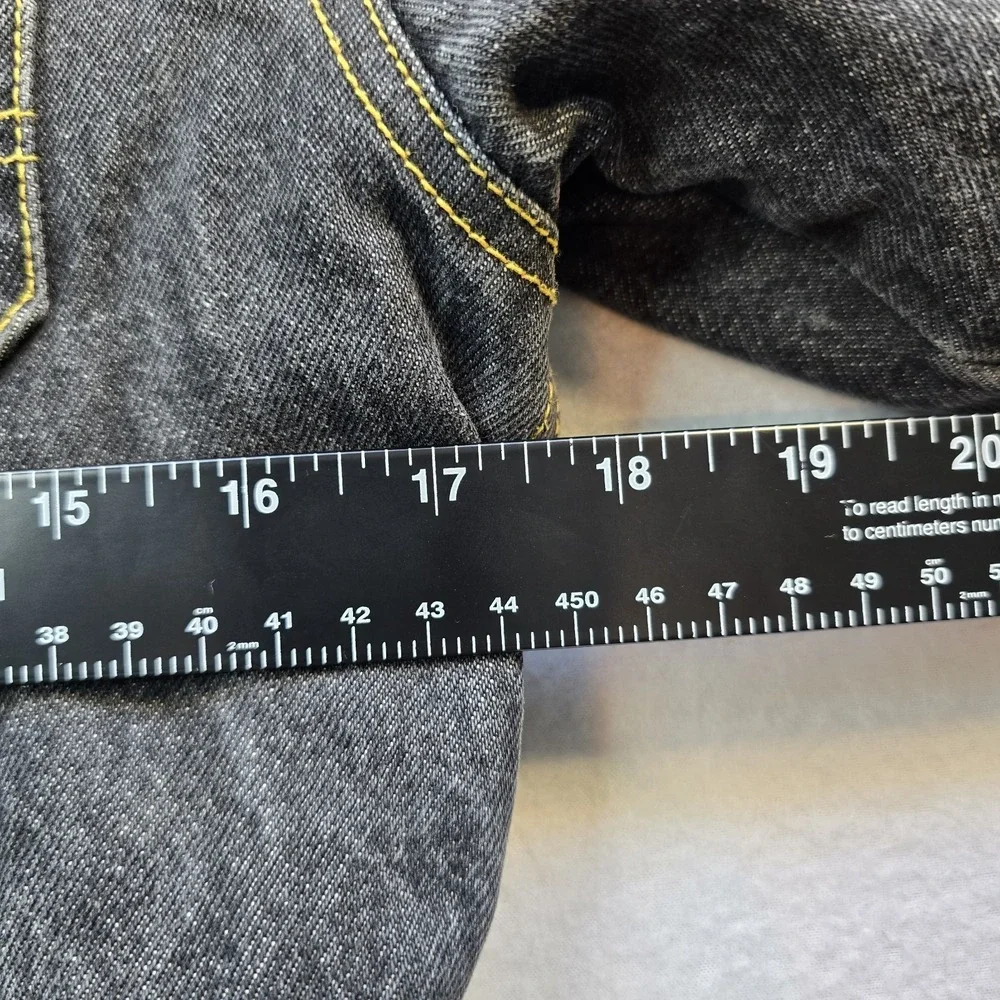 Vintage Phat Farm Kids Denim Jacket Size 7 Y2K Black Plaid Lined Bull Streetwear